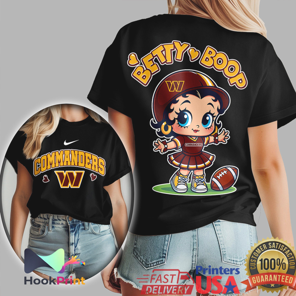 Betty Boop x Washington Commanders Cheerleader Fan T Shirt Betty Boop x Washington Commanders Cheerleader Fan T Shirt