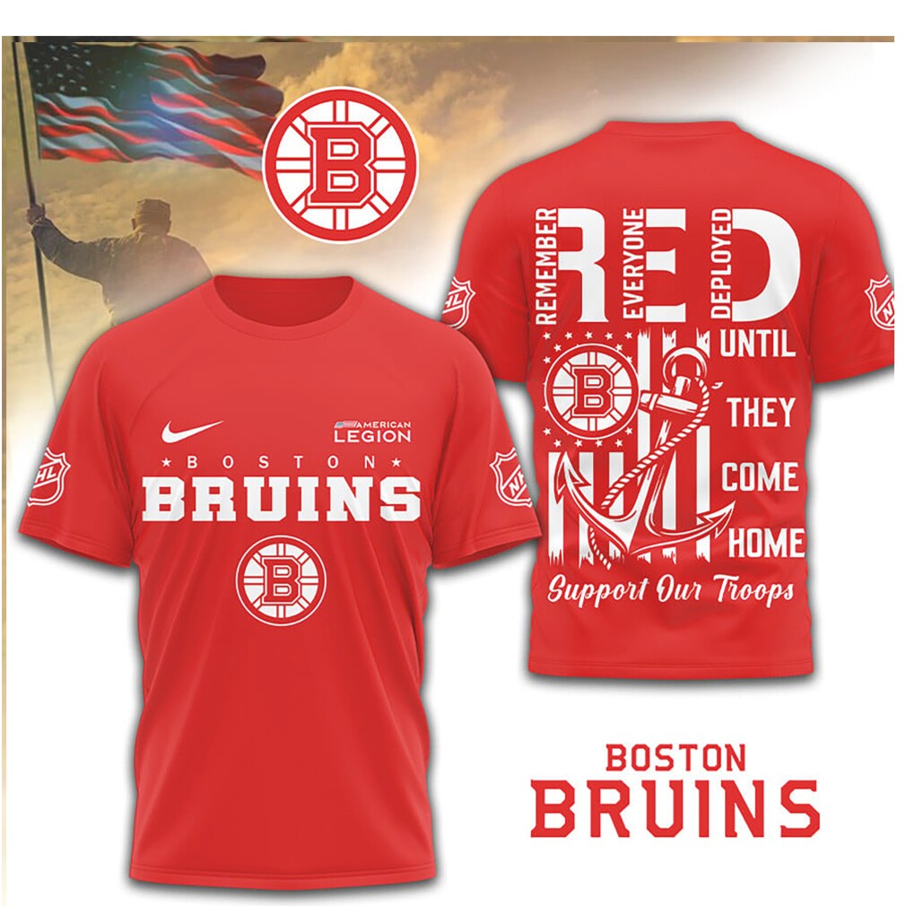 Boston Bruins RED Remember Everyone Deployed Military Appreciation Shirt Boston Bruins RED Remember Everyone Deployed Military Appreciation Shirt