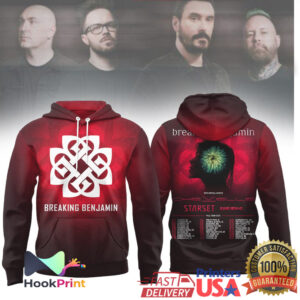 Breaking Benjamin with Starset Chevelle 2026 Tour Red Gradien Shirt Breaking Benjamin with Starset Chevelle 2026 Tour Red Gradien Shirt