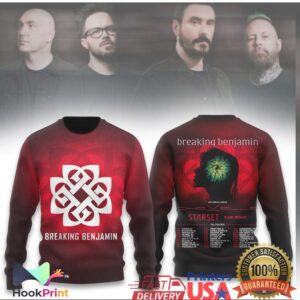 Breaking Benjamin with Starset Chevelle 2026 Tour Red Gradien Shirt