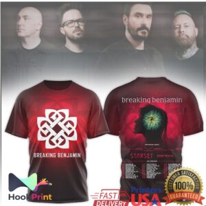 Breaking Benjamin with Starset Chevelle 2026 Tour Red Gradien Shirt