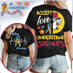 Buc ee’s Autism Awareness Accept Love Understand Ribbon Heartbeat T Shirt Buc ee’s Autism Awareness Accept Love Understand Ribbon Heartbeat T Shirt