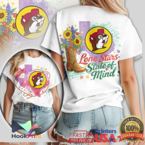 Buc ee’s Texas Lone Star State of Mind Floral Cowboy Boot Shirt Buc ee’s Texas Lone Star State of Mind Floral Cowboy Boot Shirt