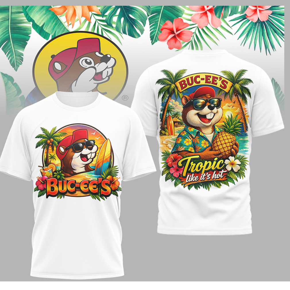 Buc ee's Tropic Like It's Hot Summer Beach Beaver Pineapple Graphic T Shirt Buc ee's Tropic Like It's Hot Summer Beach Beaver Pineapple Graphic T Shirt