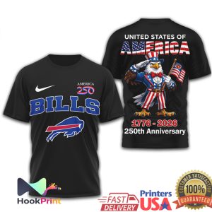 Buffalo Bills America 250th Anniversary Eagle 1776 2026 T Shirt