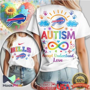 Buffalo Bills Autism Awareness Rainbow Handprint NFL Fan Shirt