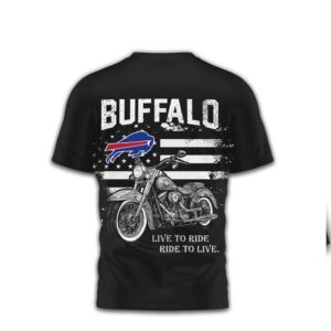 Buffalo Bills Biker Gear American Flag NFL Shirt