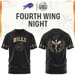 Buffalo Bills Fourth Wing Night Dragon Black and Gold T Shirt Buffalo Bills Fourth Wing Night Dragon Black and Gold T Shirt