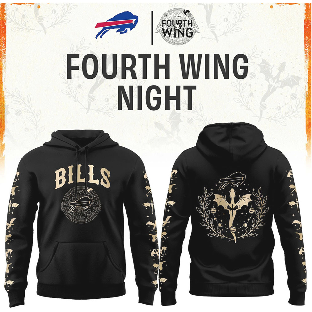 Buffalo Bills Fourth Wing Night Dragon Black and Gold T Shirt Buffalo Bills Fourth Wing Night Dragon Black and Gold T Shirt