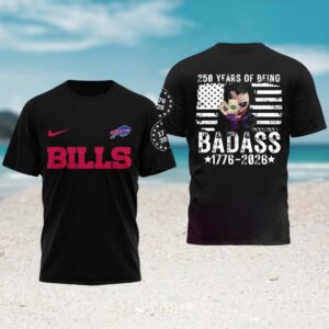 Buffalo Bills Joker Badass Edition 250 Years American Flag NFL T Shirt Buffalo Bills Joker Badass Edition 250 Years American Flag NFL T Shirt