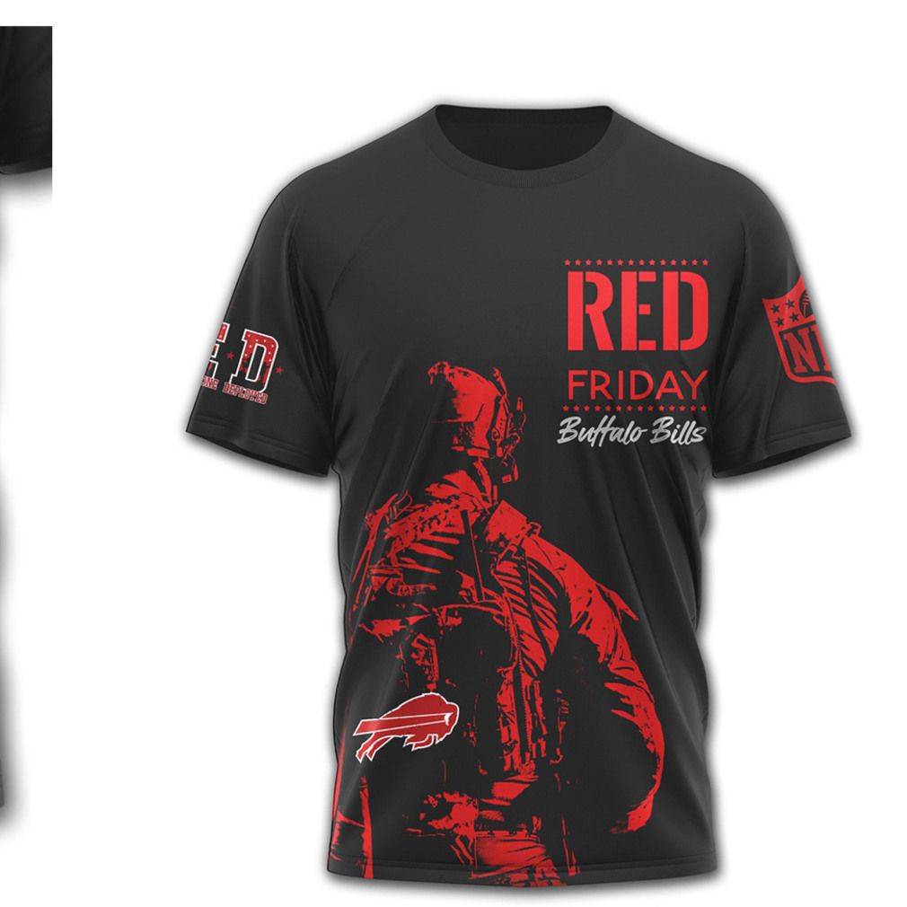 Buffalo Bills R.E.D. Friday Remember Everyone Deployed Military Support T Shirt Buffalo Bills R.E.D. Friday Remember Everyone Deployed Military Support T Shirt