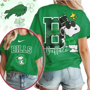 Buffalo Bills Snoopy Lucky Shamrock St. Patrick’s Day NFL Football T Shirt Buffalo Bills Snoopy Lucky Shamrock St. Patrick’s Day NFL Football T Shirt