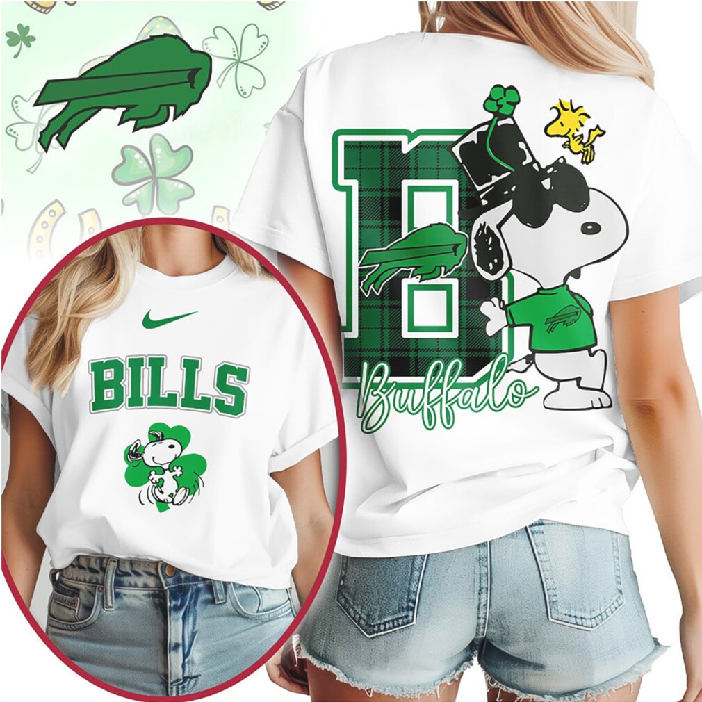 Buffalo Bills Snoopy Lucky Shamrock St. Patrick’s Day NFL Football T Shirt Buffalo Bills Snoopy Lucky Shamrock St. Patrick’s Day NFL Football T Shirt