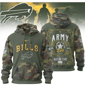 Buffalo Bills U.S. Army 250th Anniversary Camo T Shirt