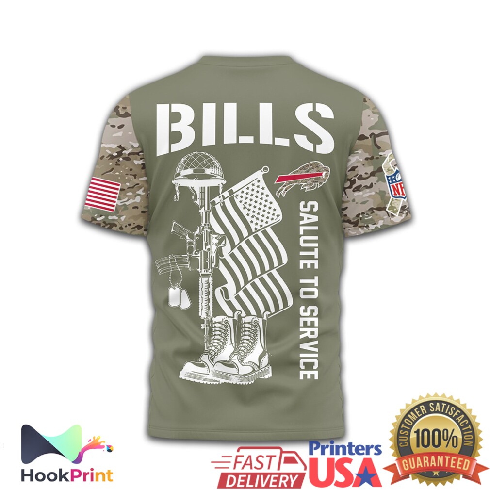 Buffalo Bills U.S. Veteran Salute to Service Camo Sleeve T Shirt Buffalo Bills U.S. Veteran Salute to Service Camo Sleeve T Shirt