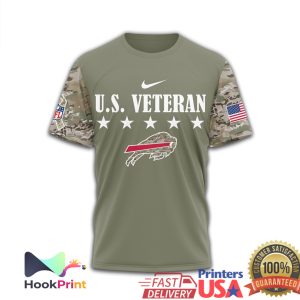 Buffalo Bills U.S. Veteran Salute to Service Camo Sleeve T Shirt