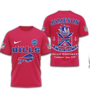 Buffalo Bills x Jameson Irish Whiskey Sine Metu 3D All Over Print T Shirt