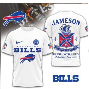 Buffalo Bills x Jameson Irish Whiskey Sine Metu 3D All Over Print T Shirt
