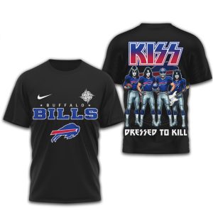 Buffalo Bills x KISS Dressed To Kill Graphic Sports T Shirt