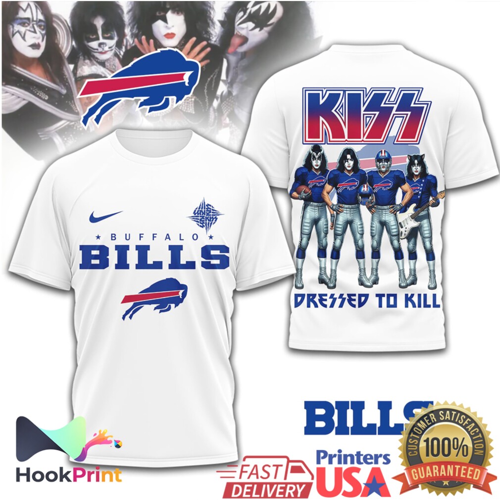 Buffalo Bills x KISS Dressed to Kill Rock & Roll Fan T Shirt Buffalo Bills x KISS Dressed to Kill Rock & Roll Fan T Shirt