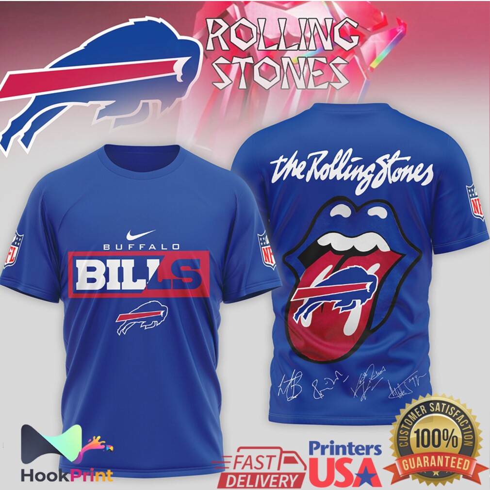 Buffalo Bills x Rolling Stones Tongue Logo Graphic T Shirt Buffalo Bills x Rolling Stones Tongue Logo Graphic T Shirt