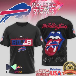 Buffalo Bills x Rolling Stones Tongue Logo Graphic T Shirt