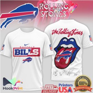 Buffalo Bills x Rolling Stones Tongue Logo Graphic T Shirt