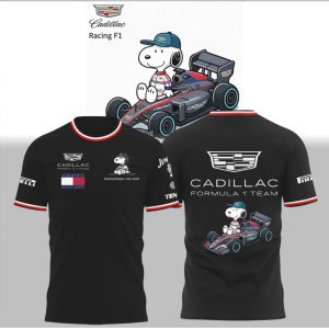 Cadillac Racing F1 x Snoopy Peanuts Collaboration T Shirt