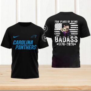 Carolina Panthers 250 Years Of Being Badass Joker Patriotic NFL T Shirt