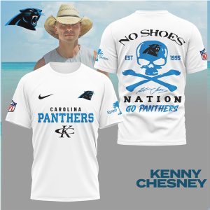 Carolina Panthers Kenny Chesney No Shoes Nation Fan T Shirt