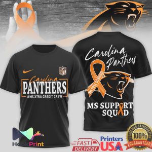 Carolina Panthers MS Support Squad MS Awareness T Shirt
