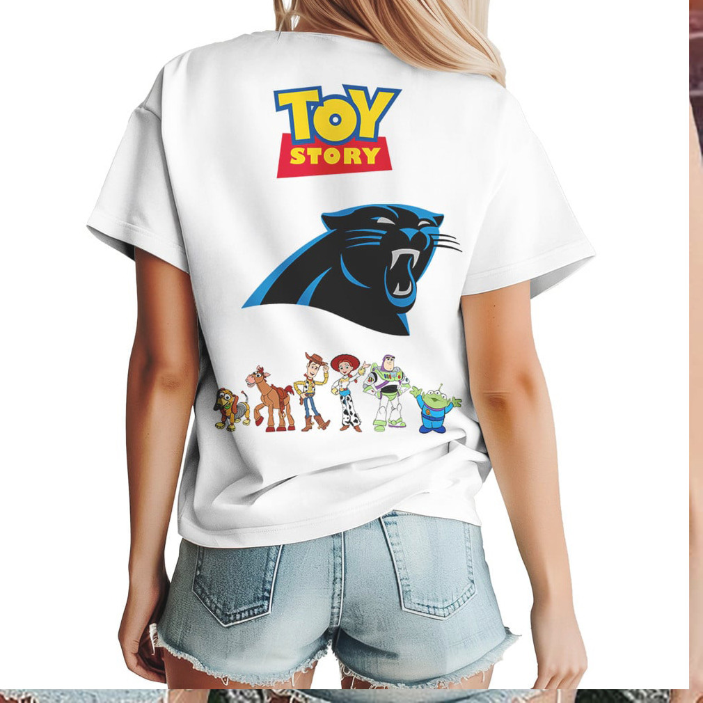Carolina Panthers Toy Story Friends NFL Graphic T Shirt Carolina Panthers Toy Story Friends NFL Graphic T Shirt
