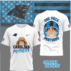 Carolina Panthers x One Piece Luffy Anime NFL T Shirt