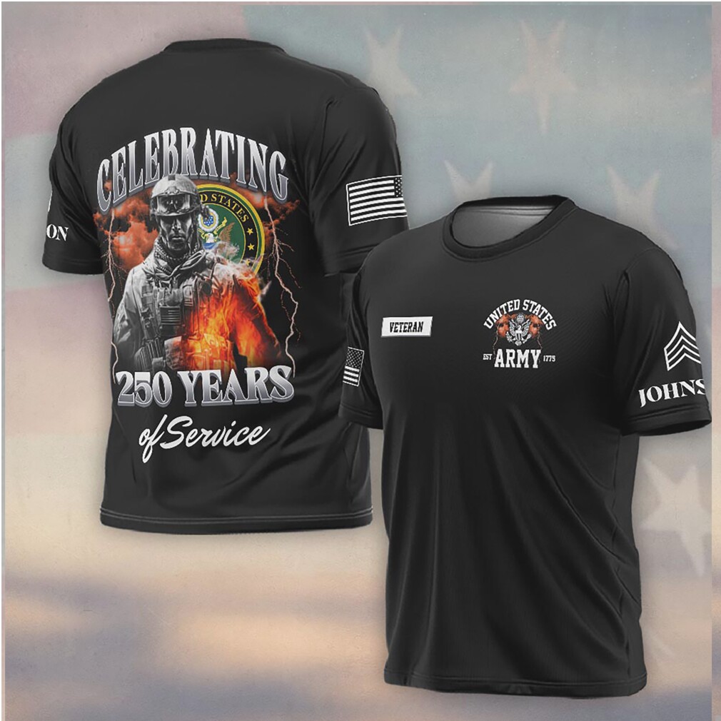 Celebrating 250 Years of Service US Army Combat Soldier T Shirt Celebrating 250 Years of Service US Army Combat Soldier T Shirt