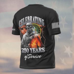 Celebrating 250 Years of Service US Army Combat Soldier T Shirt