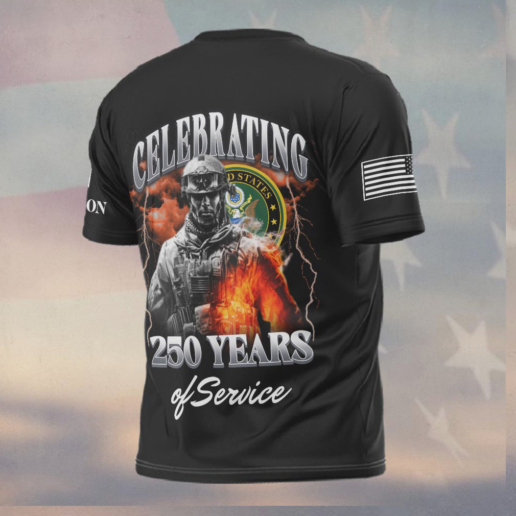 Celebrating 250 Years of Service US Army Combat Soldier T Shirt Celebrating 250 Years of Service US Army Combat Soldier T Shirt