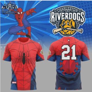 Charleston RiverDogs Marvel Spider Man Special Edition Baseball T Shirt