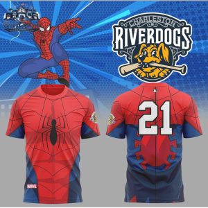 Charleston RiverDogs Marvel Spider Man Special Edition Baseball T Shirt