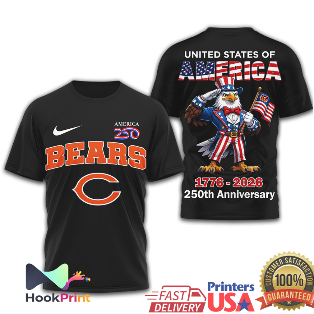 Chicago Bears 250th Anniversary 1776 2026 Patriotic Eagle T Shirt Chicago Bears 250th Anniversary 1776 2026 Patriotic Eagle T Shirt