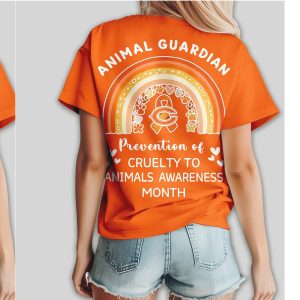 Chicago Bears Animal Guardian Prevention of Cruelty to Animals Awareness Month Orange T Shirt Chicago Bears Animal Guardian Prevention of Cruelty to Animals Awareness Month Orange T Shirt