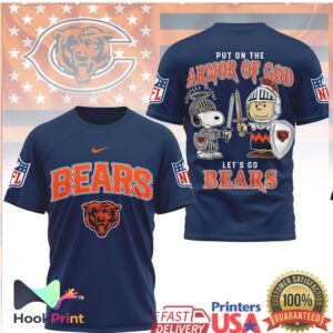 Chicago Bears Armor Of God Snoopy Charlie Brown Classic Shirt