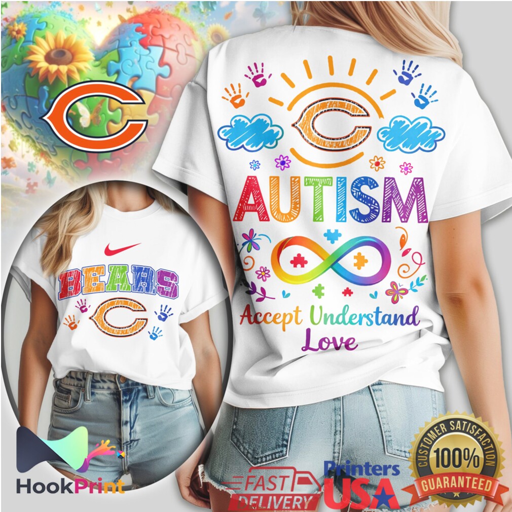 Chicago Bears Autism Awareness Rainbow Infinity Logo T Shirt Chicago Bears Autism Awareness Rainbow Infinity Logo T Shirt