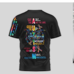 Chicago Bears Autism Awareness See Able Not The Label NFL Fan Gear T Shirt