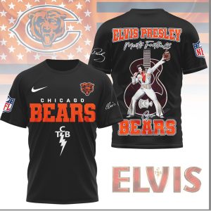 Chicago Bears Elvis Presley Meets Football TCB Grizzly Design Shirt Chicago Bears Elvis Presley Meets Football TCB Grizzly Design Shirt