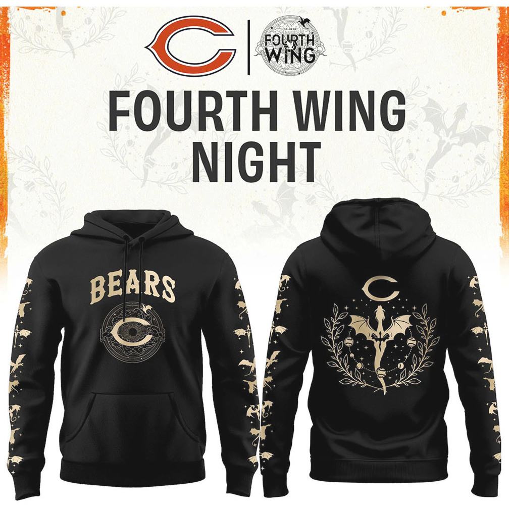 Chicago Bears Fourth Wing Night Dragon Rider Football T Shirt Chicago Bears Fourth Wing Night Dragon Rider Football T Shirt