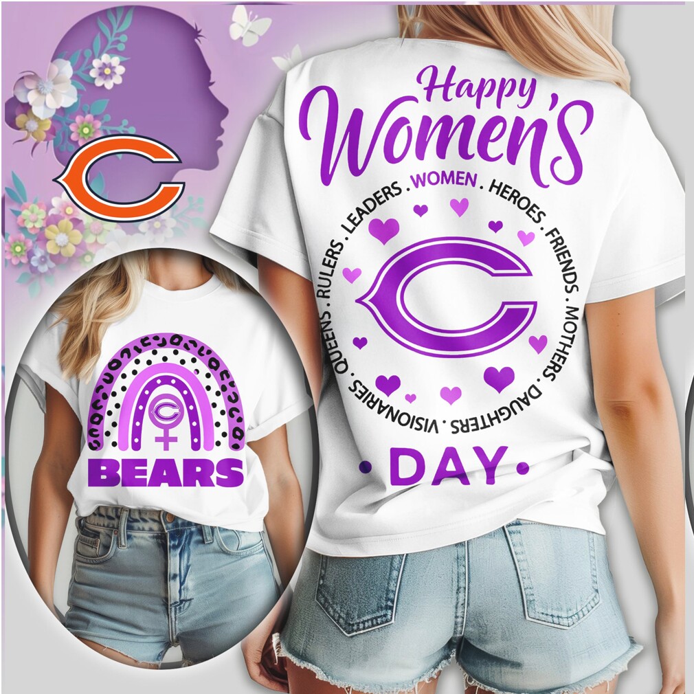Chicago Bears Happy Womens Day Queens Visionaries Purple Shirt Chicago Bears Happy Womens Day Queens Visionaries Purple Shirt