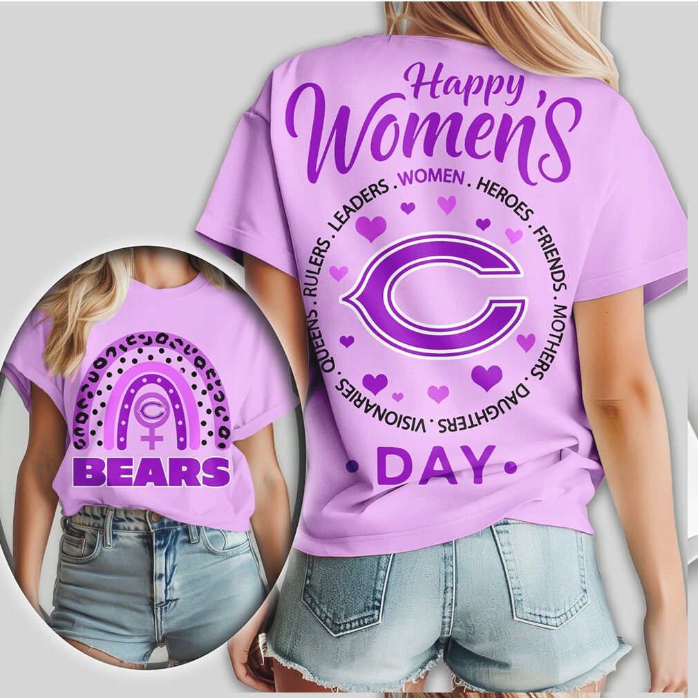 Chicago Bears Happy Womens Day Queens Visionaries Purple Shirt Chicago Bears Happy Womens Day Queens Visionaries Purple Shirt