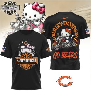 Chicago Bears Hello Kitty x Harley Davidson Motorcycle NFL Fan T Shirt Chicago Bears Hello Kitty x Harley Davidson Motorcycle NFL Fan T Shirt