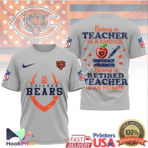 Chicago Bears NFL Being a Teacher is a Choice Retired Teacher Honor T Shirt Chicago Bears NFL Being a Teacher is a Choice Retired Teacher Honor T Shirt