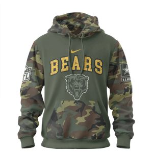 Chicago Bears U.S. Army 250th Anniversary Camo T Shirt